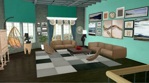 Loft - просторная гостиная.