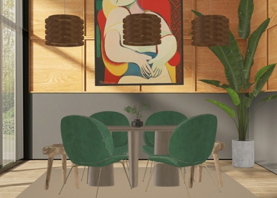 Cozy dining room Design Rendering
