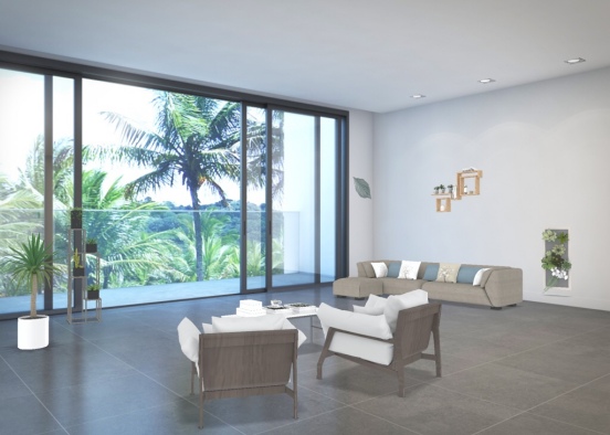 Hawaii living room  Design Rendering