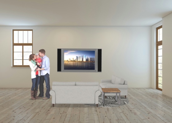 Newly Wed Living Room Design Rendering