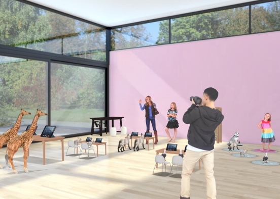 Animal Classroom (Mom playing with daughter) Design Rendering