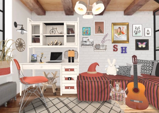 my funky bedroom 🥰💝 Design Rendering