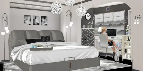 Combo of bedroom and office