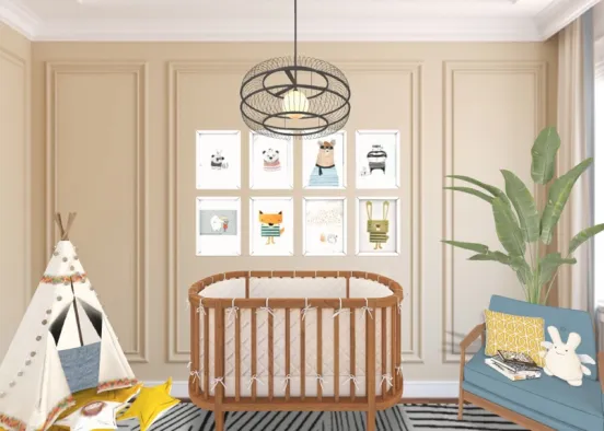 Baby Nursery  Design Rendering