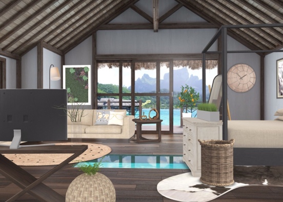 luxury Hawaiian bungalow  Design Rendering