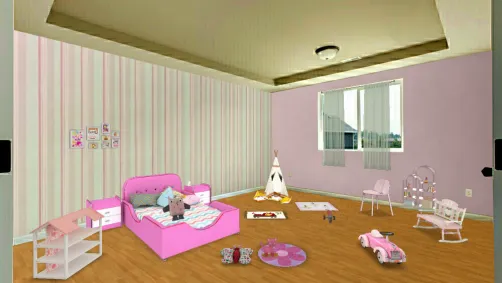 Quarto bagunçado de menina