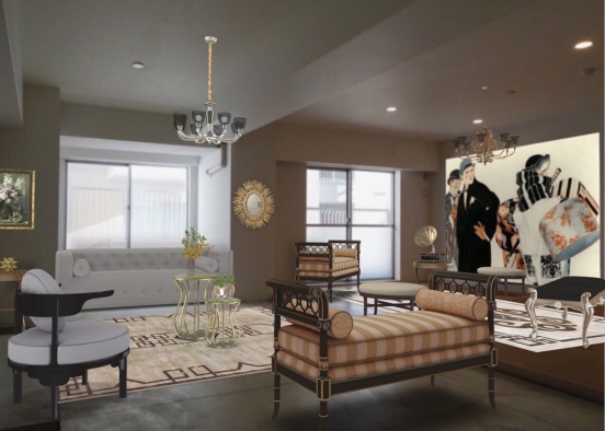Seating room 🖤💚💛 Design Rendering