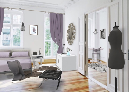 Lilac bedroom 💜 Design Rendering