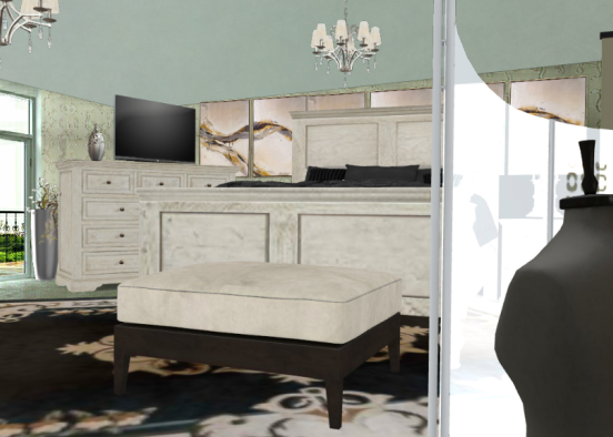 Lux Bedroom Design Rendering