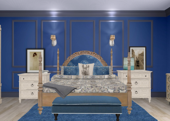 Blue and blond Design Rendering