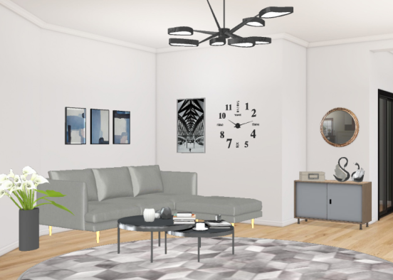 Living room 😎🖤📌 Design Rendering