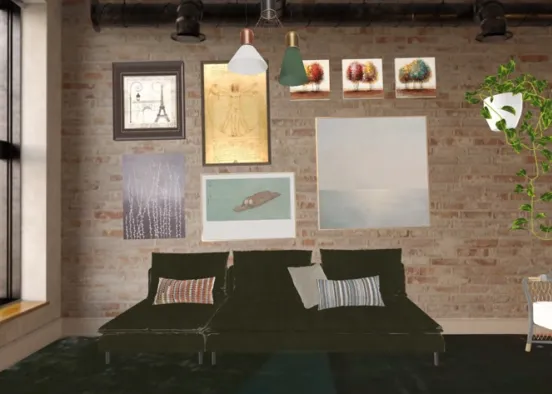 New York Apartment living room Design Rendering