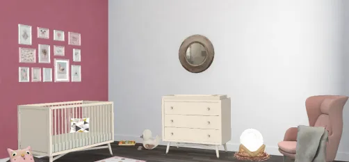 Chambre bébé fille rose