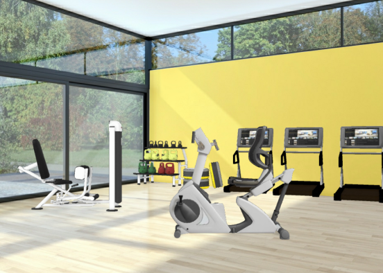 Work out room Design Rendering