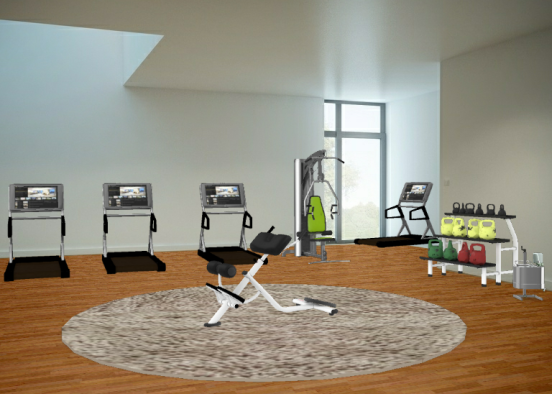 Work out room  Design Rendering