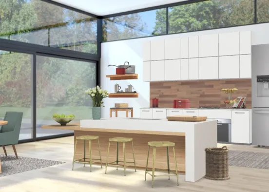 Modern kitchen Design Rendering