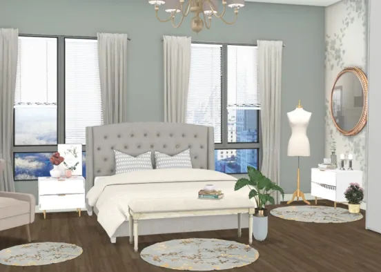 Girly fancy bedroom Design Rendering