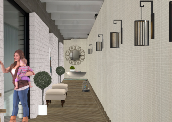 Aesthetic corridor Design Rendering