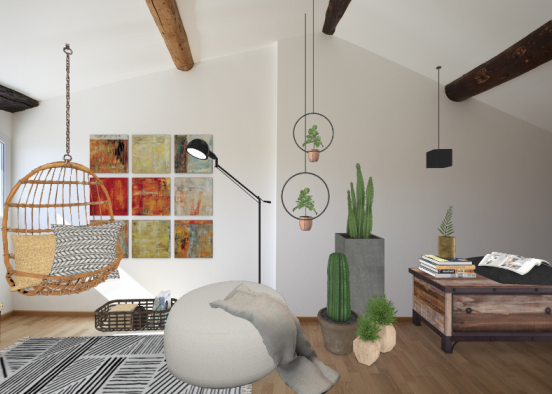 You can never go wrong with hanging plants Design Rendering
