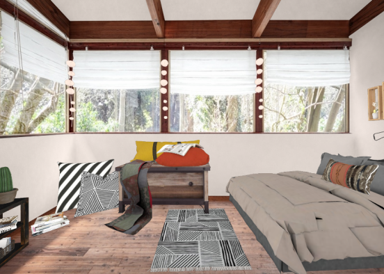 Cozy cottage-style bedroom Design Rendering