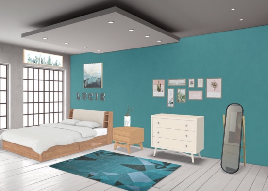 A beautiful Bedroom  Design Rendering