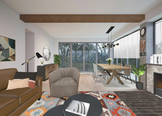 Living&dining room Design Rendering