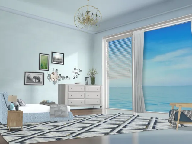 modern ocean view bedroom
