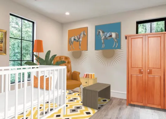 Orange Nursery  Design Rendering