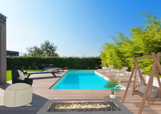outdoor pool Design Rendering