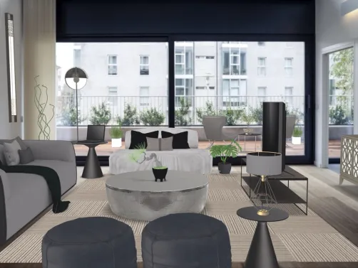 black livingroom