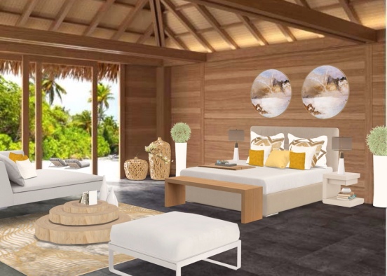vacational beach room Design Rendering