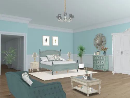 dormitorio azul