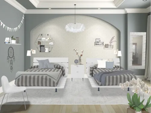 Habitación de dos hermanas muy ordenadas