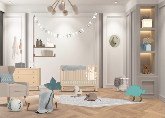 Habitación de bebé Design Rendering