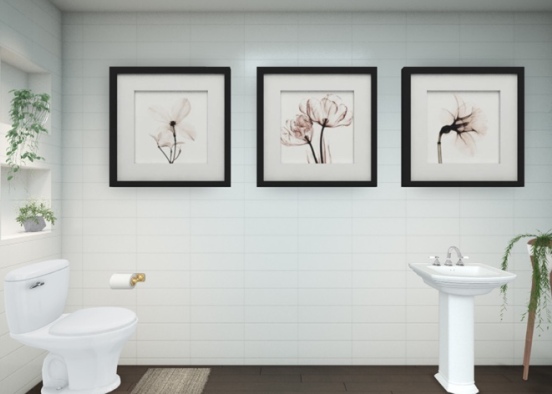 Zen Bathroom Cont.  Design Rendering