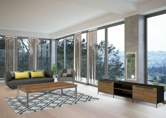 View hill living room Design Rendering