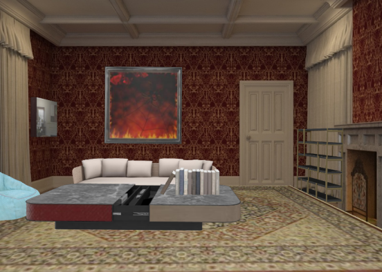 Living room vip Design Rendering