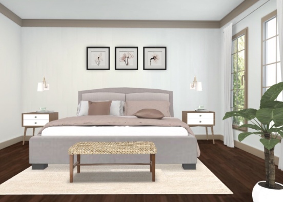 flowy bedroom  Design Rendering
