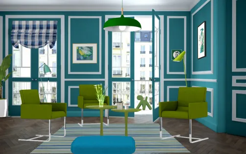 Blue and Green