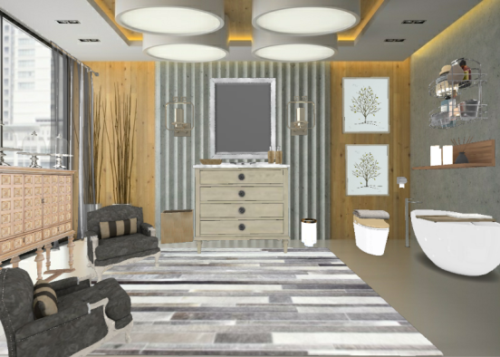 traditional styled bathroom styled by Angelina styles Design Rendering