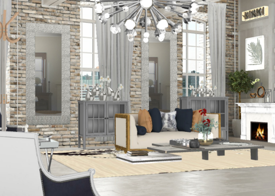Tradional living room styled by Angelina styles Design Rendering