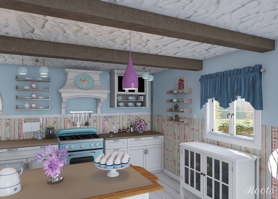 Inspired by Shabby chic style  Design Rendering