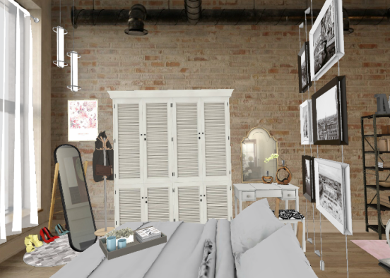 Female's loft living #designbydenisemyvo  Design Rendering