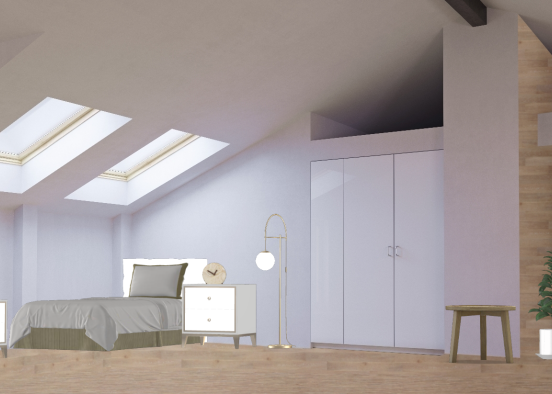 Minimalistic Bedroom Design Rendering