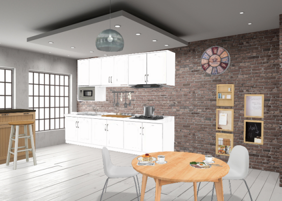 Home series (Dining Room/ Kitchen) Design Rendering