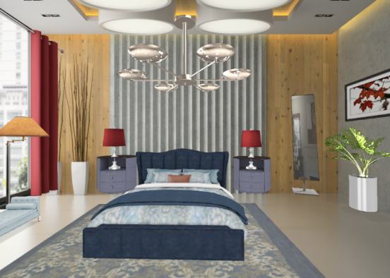 Contemporary bedroom  Design Rendering