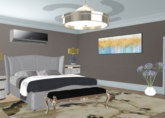 Luxe bedroom  Design Rendering