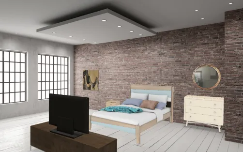 Modern Industrial bedroom