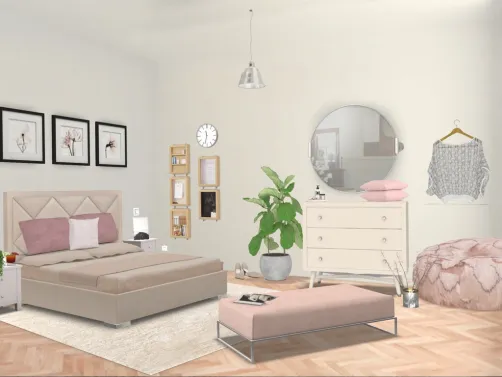 Millennial Pink Bedroom 