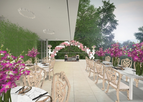 outdoor wedding reception  Design Rendering